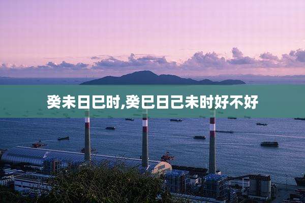 癸未日巳时,癸巳日己未时好不好