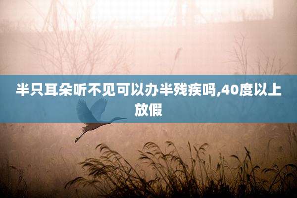 半只耳朵听不见可以办半残疾吗,40度以上放假