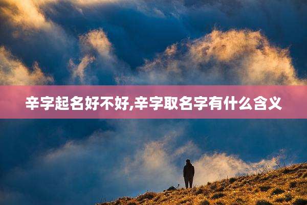 辛字起名好不好,辛字取名字有什么含义