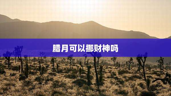 腊月可以挪财神吗