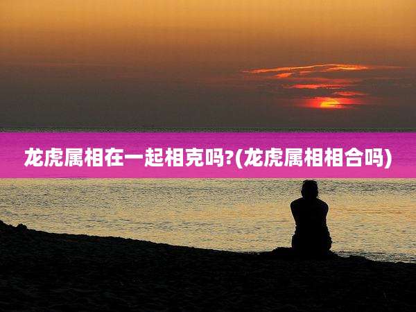 龙虎属相在一起相克吗?(龙虎属相相合吗)