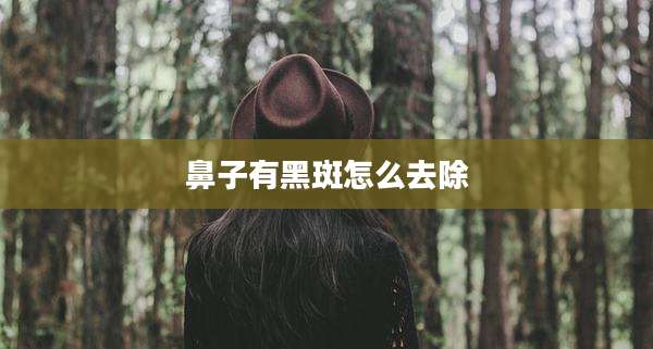 鼻子有黑斑怎么去除