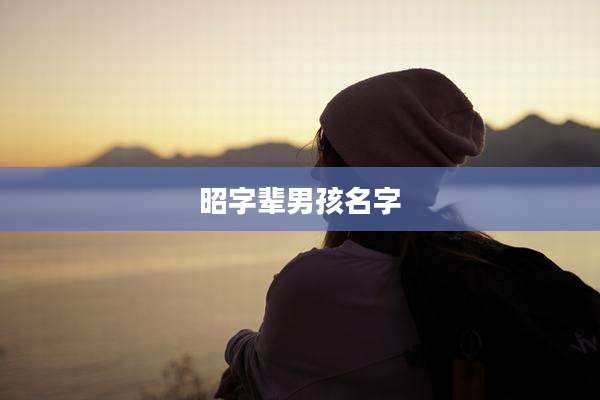 昭字辈男孩名字