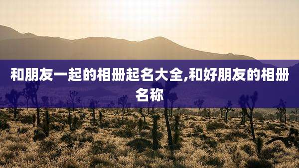 和朋友一起的相册起名大全,和好朋友的相册名称