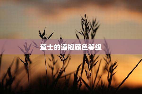 道士的道袍颜色等级