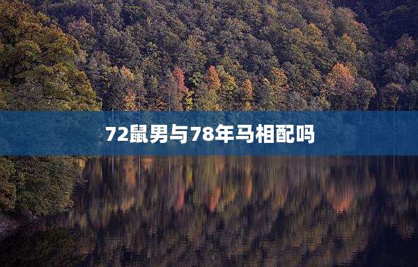 72鼠男与78年马相配吗