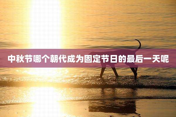 中秋节哪个朝代成为固定节日的最后一天呢