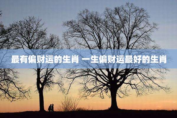最有偏财运的生肖 一生偏财运最好的生肖
