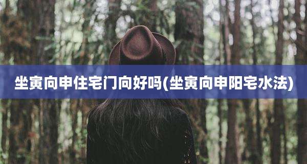 坐寅向申住宅门向好吗(坐寅向申阳宅水法)