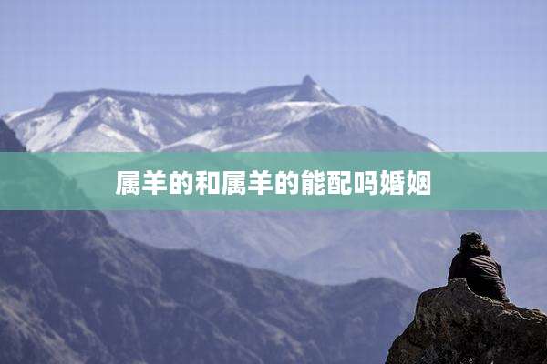 属羊的和属羊的能配吗婚姻