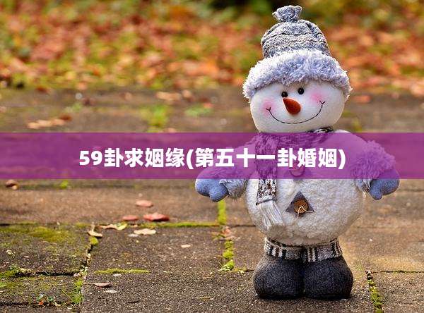 59卦求姻缘(第五十一卦婚姻)