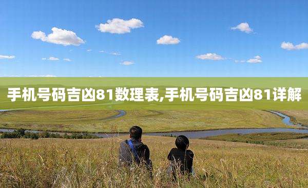 手机号码吉凶81数理表,手机号码吉凶81详解