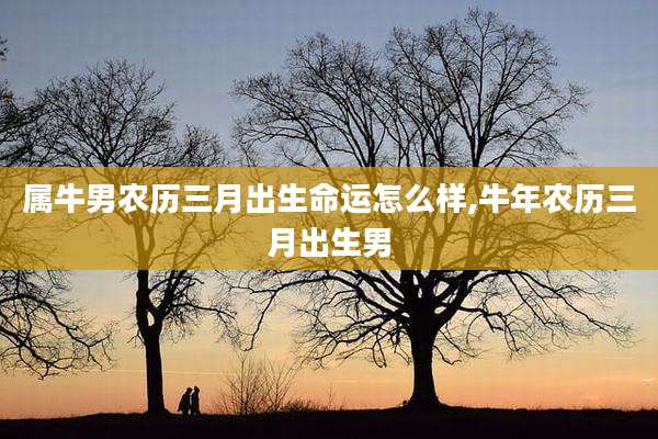 属牛男农历三月出生命运怎么样,牛年农历三月出生男