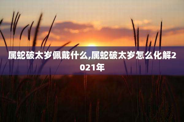 属蛇破太岁佩戴什么,属蛇破太岁怎么化解2021年