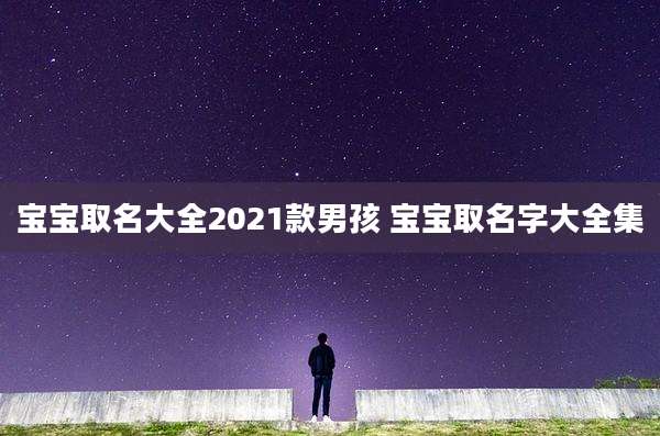 宝宝取名大全2021款男孩 宝宝取名字大全集