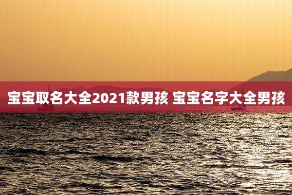 宝宝取名大全2021款男孩 宝宝名字大全男孩