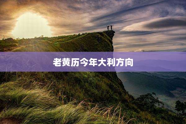 老黄历今年大利方向
