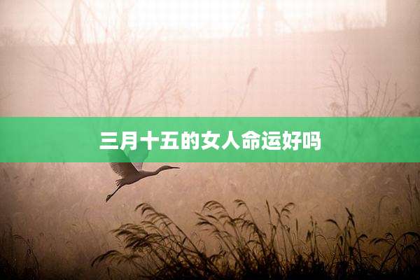 三月十五的女人命运好吗