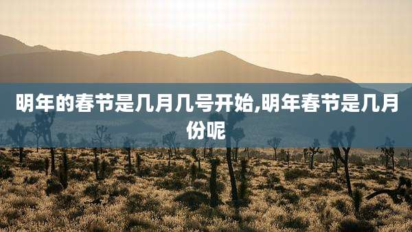明年的春节是几月几号开始,明年春节是几月份呢