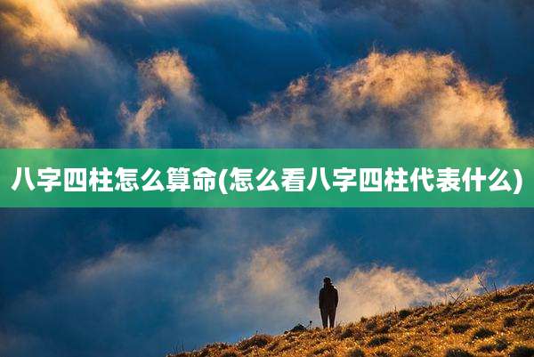 八字四柱怎么算命(怎么看八字四柱代表什么)
