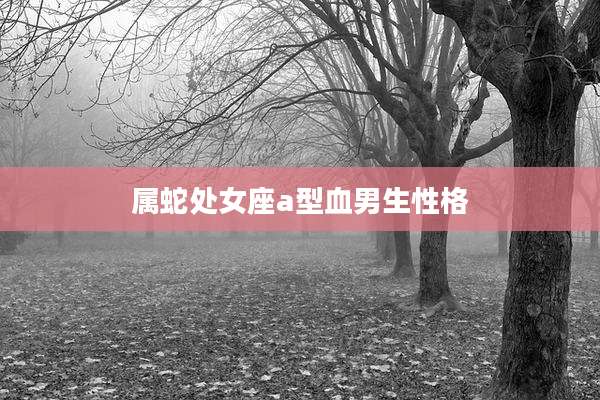 属蛇处女座a型血男生性格