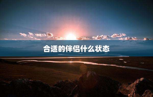 合适的伴侣什么状态