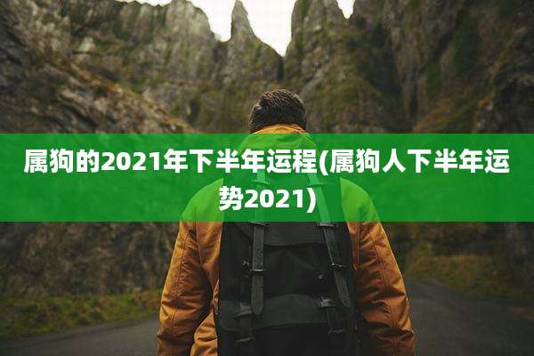 属狗的2021年下半年运程(属狗人下半年运势2021)