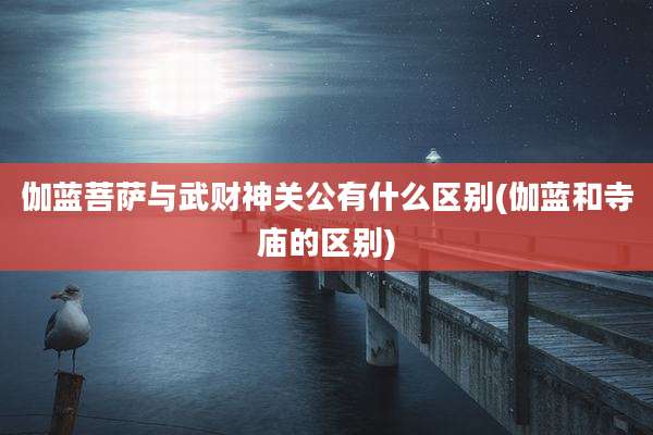 伽蓝菩萨与武财神关公有什么区别(伽蓝和寺庙的区别)