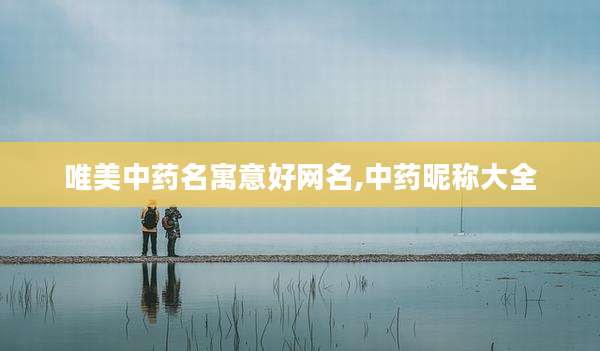 唯美中药名寓意好网名,中药昵称大全