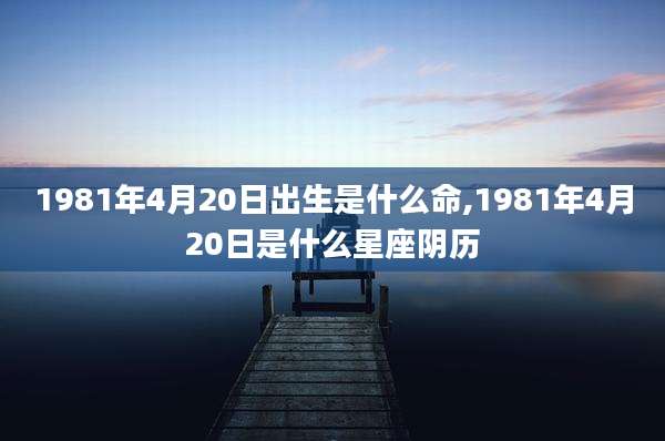 1981年4月20日出生是什么命,1981年4月20日是什么星座阴历
