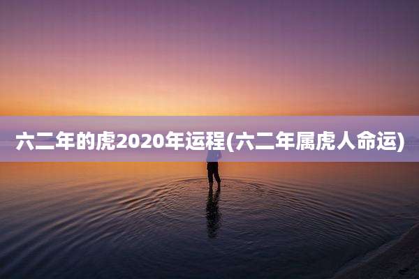六二年的虎2020年运程(六二年属虎人命运)