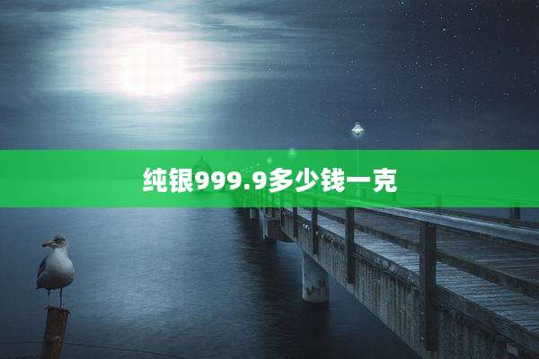纯银999.9多少钱一克