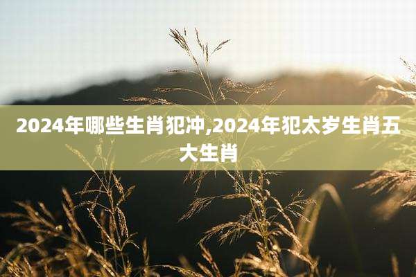 2024年哪些生肖犯冲,2024年犯太岁生肖五大生肖