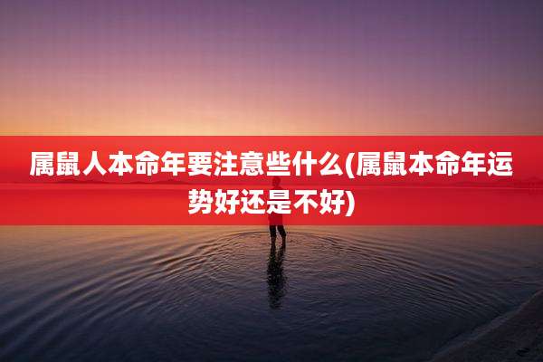 属鼠人本命年要注意些什么(属鼠本命年运势好还是不好)