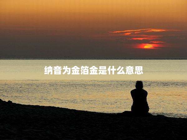 纳音为金箔金是什么意思