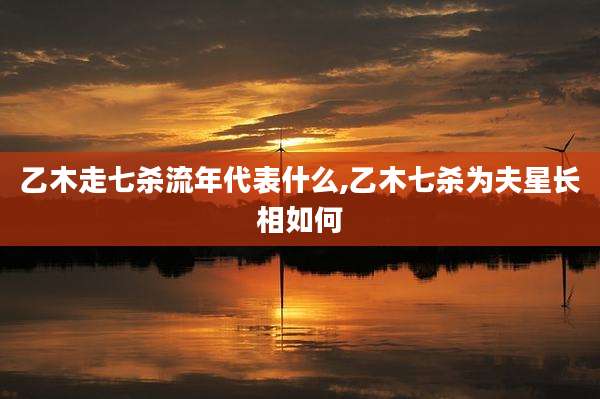 乙木走七杀流年代表什么,乙木七杀为夫星长相如何