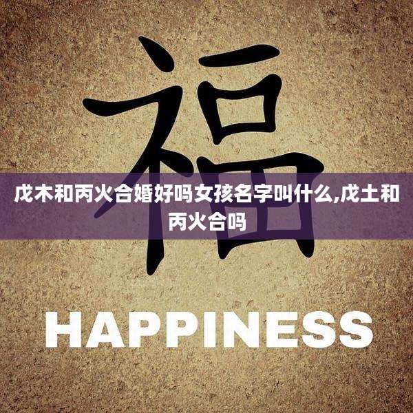 戊木和丙火合婚好吗女孩名字叫什么,戊土和丙火合吗