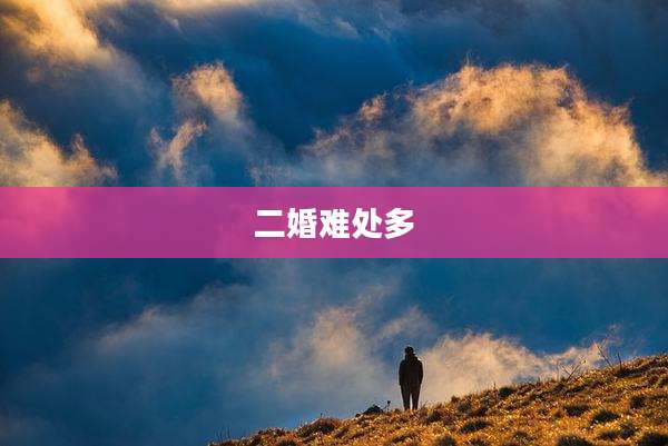 二婚难处多