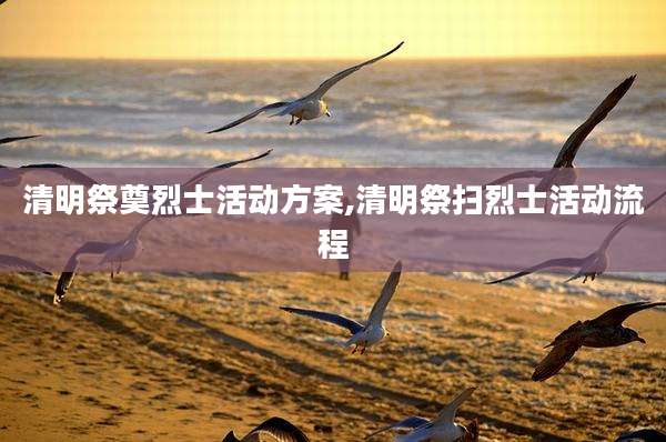 清明祭奠烈士活动方案,清明祭扫烈士活动流程