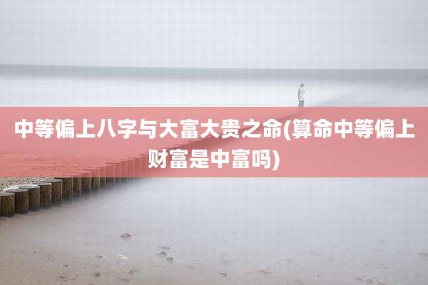 中等偏上八字与大富大贵之命(算命中等偏上财富是中富吗)