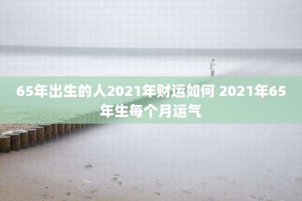 65年出生的人2021年财运如何 2021年65年生每个月运气