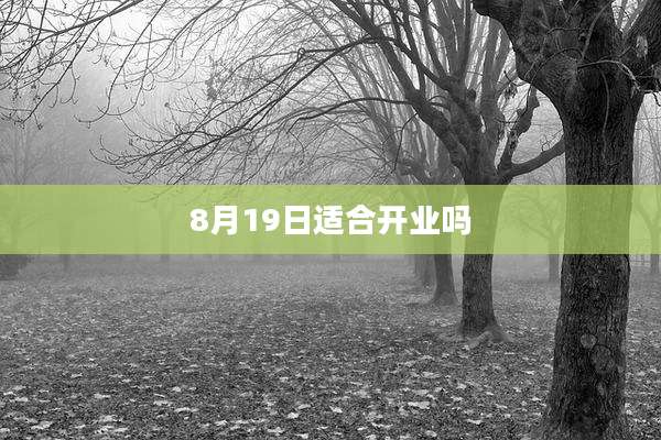 8月19日适合开业吗