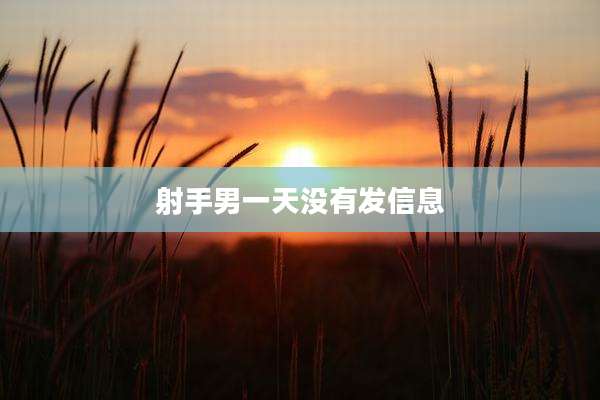 射手男一天没有发信息