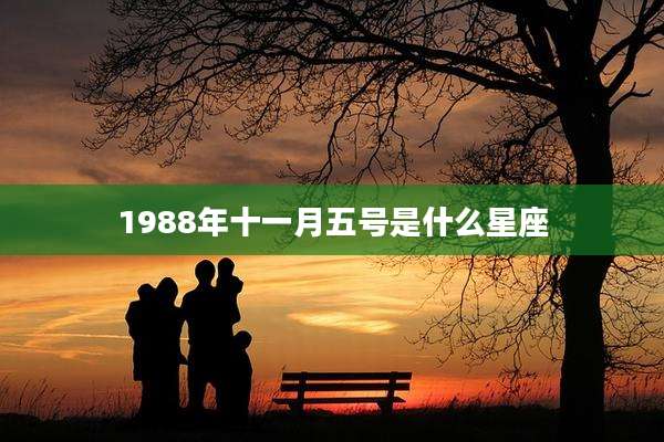 1988年十一月五号是什么星座