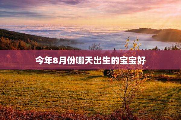 今年8月份哪天出生的宝宝好