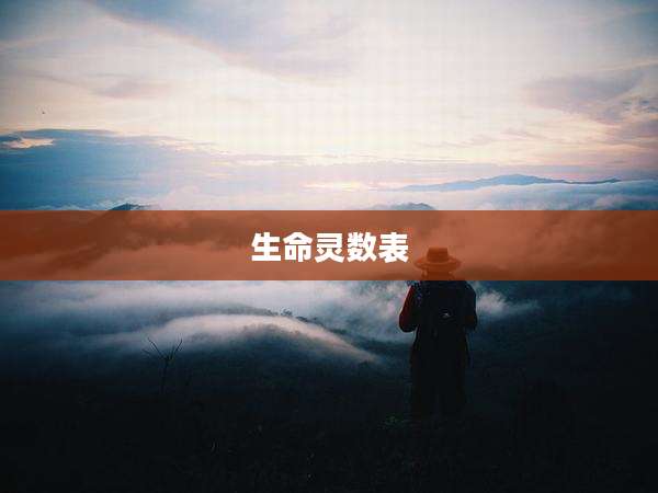 生命灵数表