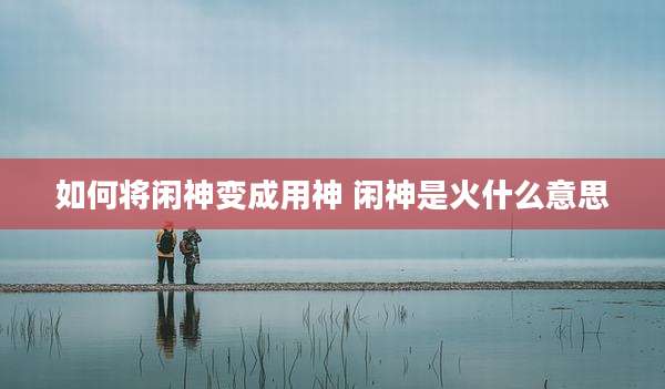如何将闲神变成用神 闲神是火什么意思