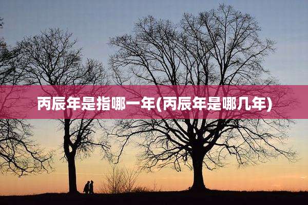丙辰年是指哪一年(丙辰年是哪几年)