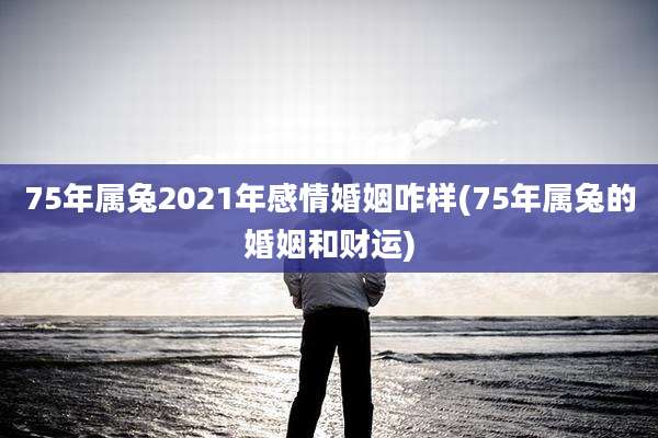 75年属兔2021年感情婚姻咋样(75年属兔的婚姻和财运)