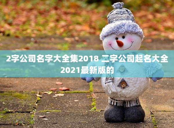 2字公司名字大全集2018 二字公司起名大全2021最新版的